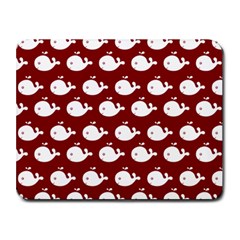 Cute Whale Illustration Pattern Small Mousepad by GardenOfOphir