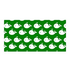 Cute Whale Illustration Pattern Satin Wrap 35  X 70  by GardenOfOphir