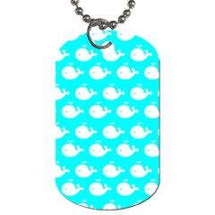 Cute Whale Illustration Pattern Dog Tag (one Side) by GardenOfOphir