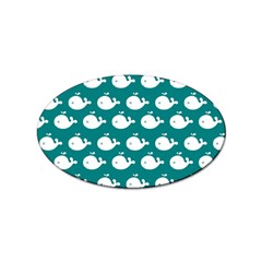 Cute Whale Illustration Pattern Sticker Oval (100 pack)