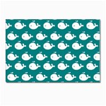 Cute Whale Illustration Pattern Postcards 5  x 7  (Pkg of 10) Front