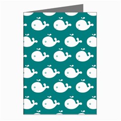 Cute Whale Illustration Pattern Greeting Cards (Pkg of 8)