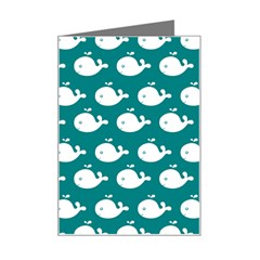 Cute Whale Illustration Pattern Mini Greeting Card