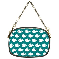 Cute Whale Illustration Pattern Chain Purse (One Side)