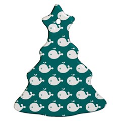 Cute Whale Illustration Pattern Ornament (Christmas Tree) 