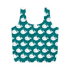 Cute Whale Illustration Pattern Full Print Recycle Bag (M)