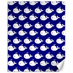 Cute Whale Illustration Pattern Canvas 16  X 20  by GardenOfOphir