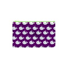 Cute Whale Illustration Pattern Cosmetic Bag (xs) by GardenOfOphir