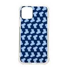 Blue Cute Baby Socks Illustration Pattern Iphone 11 Pro 5 8 Inch Tpu Uv Print Case by GardenOfOphir