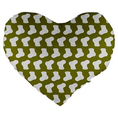 Cute Baby Socks Illustration Pattern Large 19  Premium Flano Heart Shape Cushions by GardenOfOphir