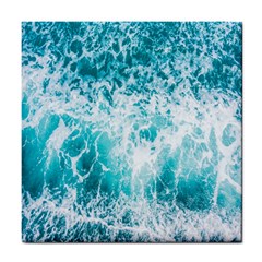 Tropical Blue Ocean Wave Tile Coaster by Jack14