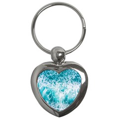 Tropical Blue Ocean Wave Key Chain (heart) by Jack14