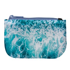 Tropical Blue Ocean Wave Large Coin Purse by Jack14
