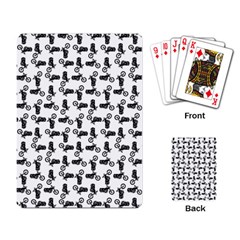 Chooper Motorcycle Drawing Motif Pattern Playing Cards Single Design (rectangle) by dflcprintsclothing