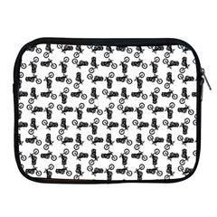 Chooper Motorcycle Drawing Motif Pattern Apple iPad 2/3/4 Zipper Cases