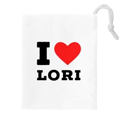 I Love Lori Drawstring Pouch (4xl) by ilovewhateva