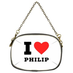 I Love Philip Chain Purse (two Sides) by ilovewhateva