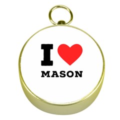 I Love Mason Gold Compasses by ilovewhateva