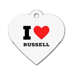 I Love Russell Dog Tag Heart (one Side) by ilovewhateva