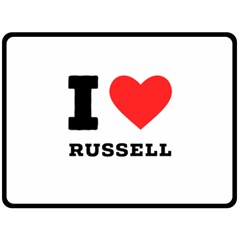 I Love Russell Two Sides Fleece Blanket (large) by ilovewhateva