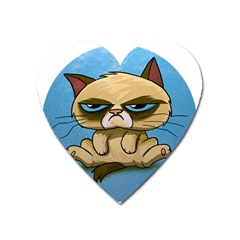 Grumpy Cat Heart Magnet by Jancukart