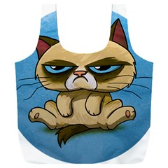 Grumpy Cat Full Print Recycle Bag (xxl) by Jancukart
