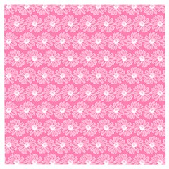 Pink Gerbera Daisy Vector Tile Pattern Wooden Puzzle Square by GardenOfOphir