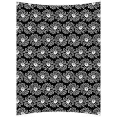 Black And White Gerbera Daisy Vector Tile Pattern Back Support Cushion by GardenOfOphir