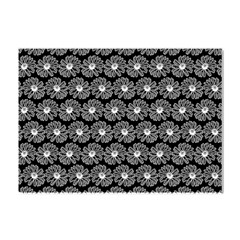 Black And White Gerbera Daisy Vector Tile Pattern Crystal Sticker (a4) by GardenOfOphir