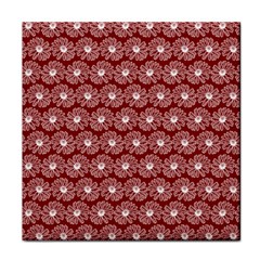 Gerbera Daisy Vector Tile Pattern Face Towel by GardenOfOphir