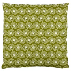 Gerbera Daisy Vector Tile Pattern Large Premium Plush Fleece Cushion Case (two Sides) by GardenOfOphir