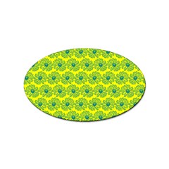 Gerbera Daisy Vector Tile Pattern Sticker Oval (10 Pack) by GardenOfOphir