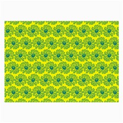 Gerbera Daisy Vector Tile Pattern Large Glasses Cloth by GardenOfOphir