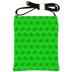 Gerbera Daisy Vector Tile Pattern Shoulder Sling Bag by GardenOfOphir