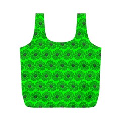 Gerbera Daisy Vector Tile Pattern Full Print Recycle Bag (m) by GardenOfOphir