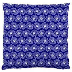 Gerbera Daisy Vector Tile Pattern Large Premium Plush Fleece Cushion Case (two Sides) by GardenOfOphir