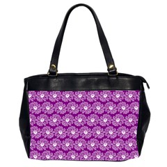 Gerbera Daisy Vector Tile Pattern Oversize Office Handbag (2 Sides) by GardenOfOphir