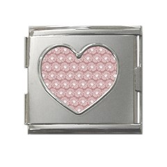 Gerbera Daisy Vector Tile Pattern Mega Link Heart Italian Charm (18mm) by GardenOfOphir