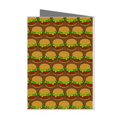 Burger Snadwich Food Tile Pattern Mini Greeting Cards (Pkg of 8)