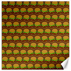 Burger Snadwich Food Tile Pattern Canvas 12  x 12 