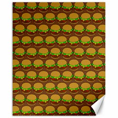 Burger Snadwich Food Tile Pattern Canvas 16  x 20 