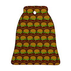 Burger Snadwich Food Tile Pattern Bell Ornament (Two Sides)