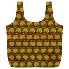 Burger Snadwich Food Tile Pattern Full Print Recycle Bag (xl) by GardenOfOphir