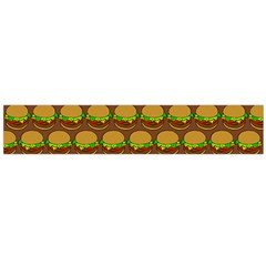 Burger Snadwich Food Tile Pattern Large Premium Plush Fleece Scarf 