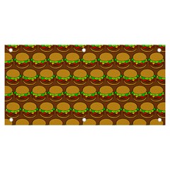 Burger Snadwich Food Tile Pattern Banner and Sign 6  x 3 