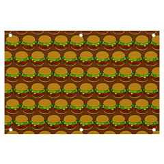 Burger Snadwich Food Tile Pattern Banner and Sign 6  x 4 