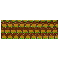 Burger Snadwich Food Tile Pattern Banner and Sign 9  x 3 