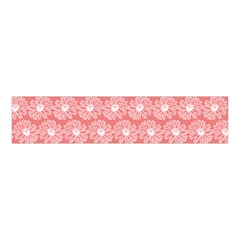 Coral Pink Gerbera Daisy Vector Tile Pattern Velvet Scrunchie