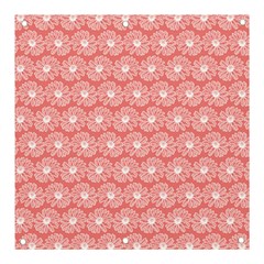 Coral Pink Gerbera Daisy Vector Tile Pattern Banner And Sign 3  X 3  by GardenOfOphir