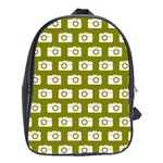 Modern Chic Vector Camera Illustration Pattern School Bag (Large) Front